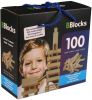 BBlocks Bouwplankjes bruin hout 100 st BBLO890100 online kopen