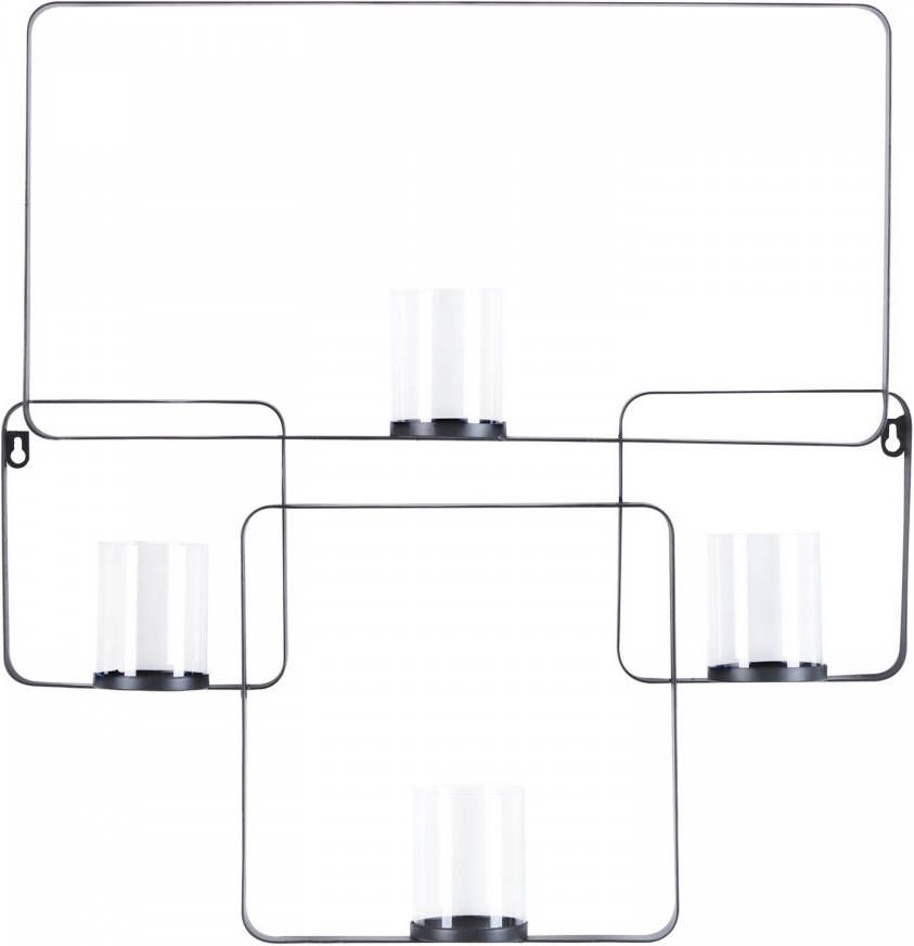 Beliani Palawan Kandelaar zwart metaal