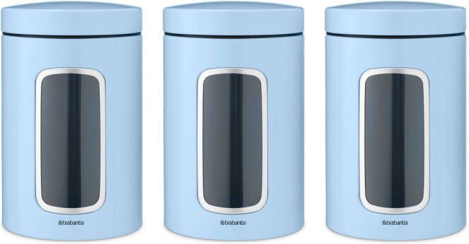 Brabantia Vensterbussen 1, 4 Liter Set van 3 Dreamy Blue