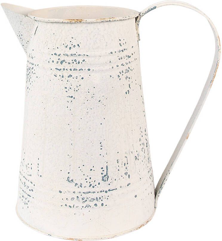 Clayre & Eef Decoratie Gieter 22x14x21 Cm Beige Ijzer Woonaccessoires Huisdecoratie Tuinaccessoires Beige