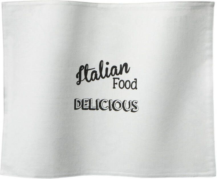 DDDDD Placemat Italian Food 35 X 45 Cm White Per 6 Stuks