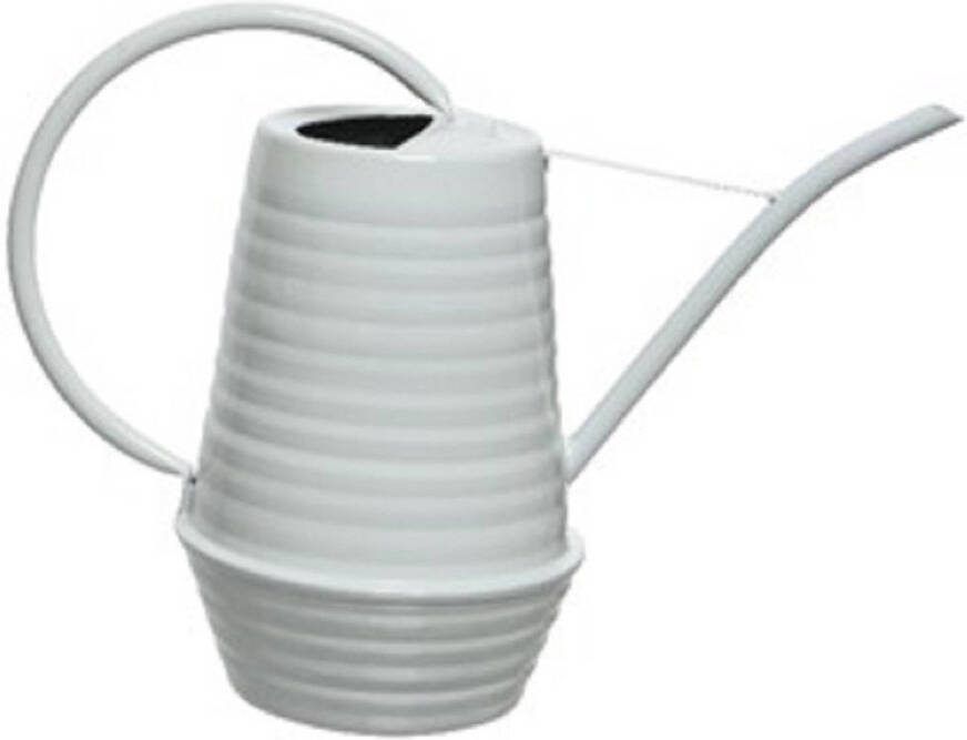 Decoris Witte Zinken Gieters Voor Binnen/buiten 1, 8 Liter Gieters