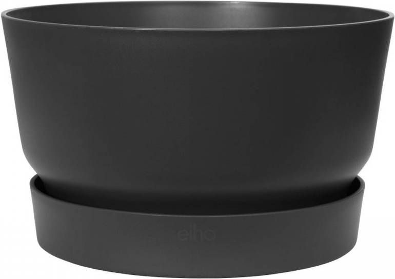 Elho Greenville Schaal 33 Bloempot Living Black Buiten Dia. 33 X H 19, 5 Cm