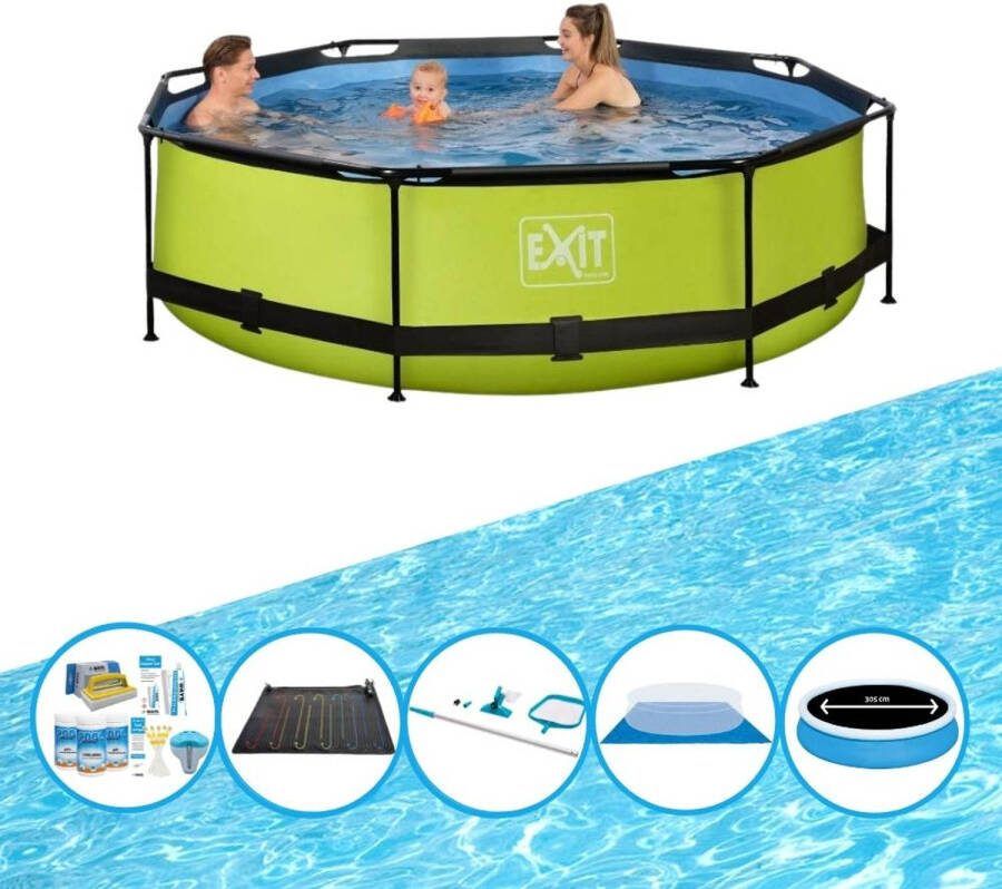 EXIT Toys Exit Zwembad Lime Frame Pool ø300x76cm Zwembad Bundel