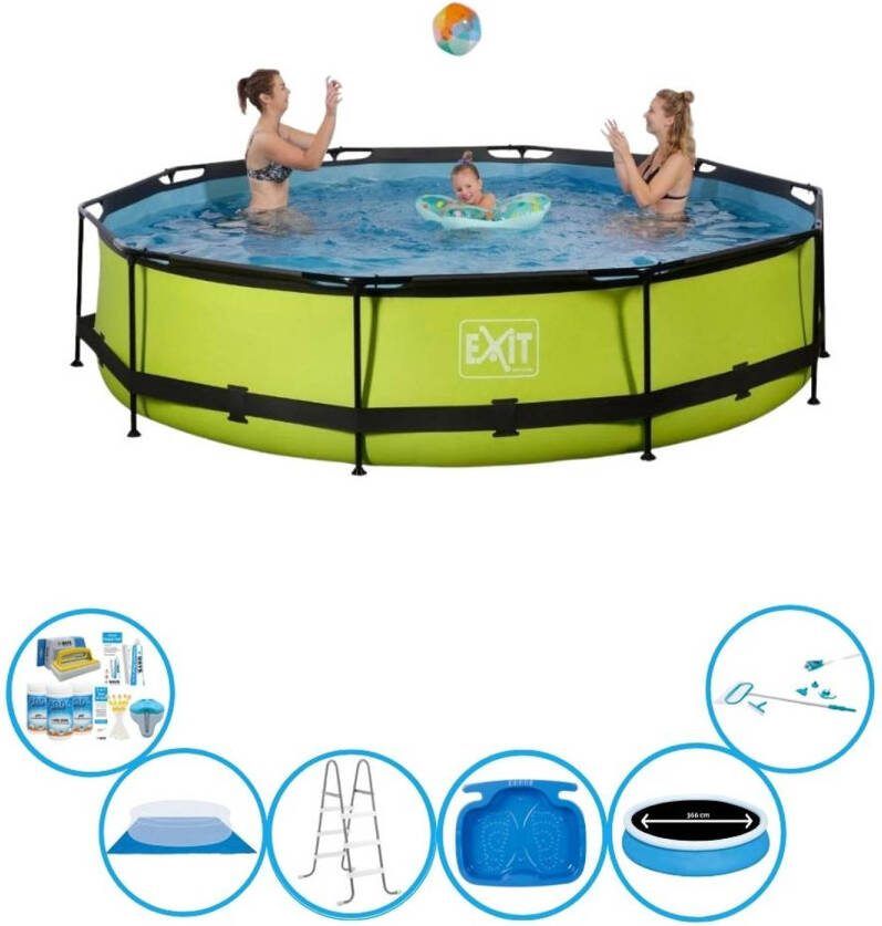 EXIT Toys Exit Zwembad Lime Frame Pool ø360x76cm Zwembad Super Set