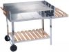 GS Quality Products Houtskoolbarbecue 100x85 Cm Rvs Barbecue Op Trolleywagen Buitenkeuken online kopen