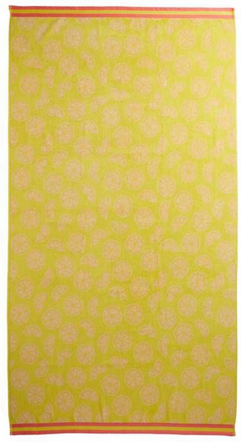 KAAT Amsterdam Citrus Delight Strandlaken 100% Katoen 100x180 Cm Yellow