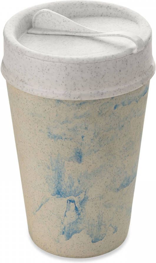 Koziol Dubbelwandige Koffiebeker met Deksel, 0.4 L, Organic, Blueber