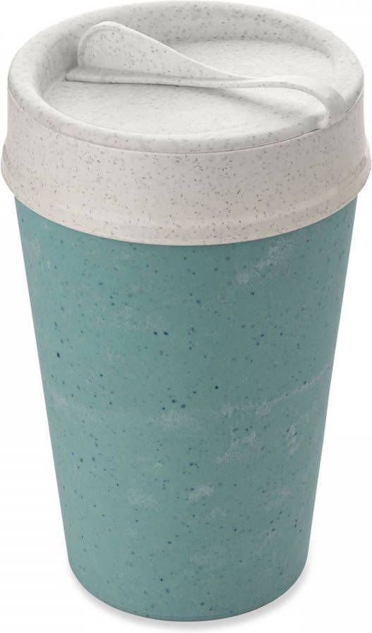 Koziol Dubbelwandige Koffiebeker met Deksel, 0.4 L, Organic, Frosty