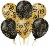 Shoppartners 6x Stuks Leeftijd Verjaardag Feest Ballonnen 60 Jaar Geworden Zwart/goud 30 Cm Ballonnen online kopen