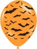 Merkloos 6x Oranje/zwarte Halloween Ballonnen 30 Cm Met Vleermuizen Print online kopen