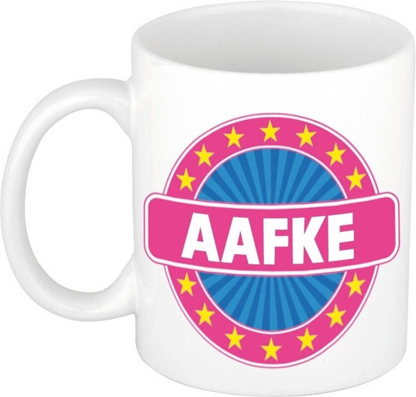 Merkloos Aafke Naam Koffie Mok/Beker 300 Ml Namen Mokken