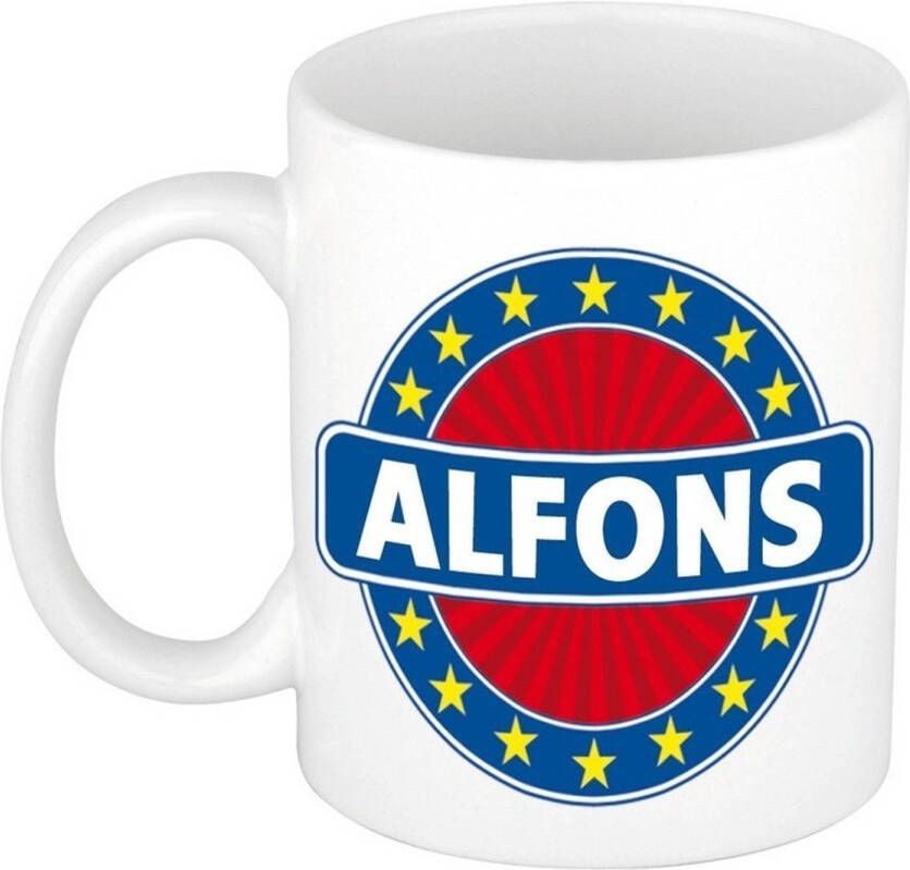 Merkloos Alfons Naam Koffie Mok/Beker 300 Ml Namen Mokken