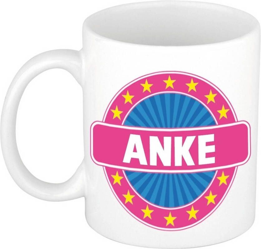 Merkloos Anke Naam Koffie Mok/Beker 300 Ml Namen Mokken