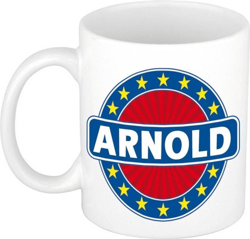 Merkloos Arnold Naam Koffie Mok/Beker 300 Ml Namen Mokken