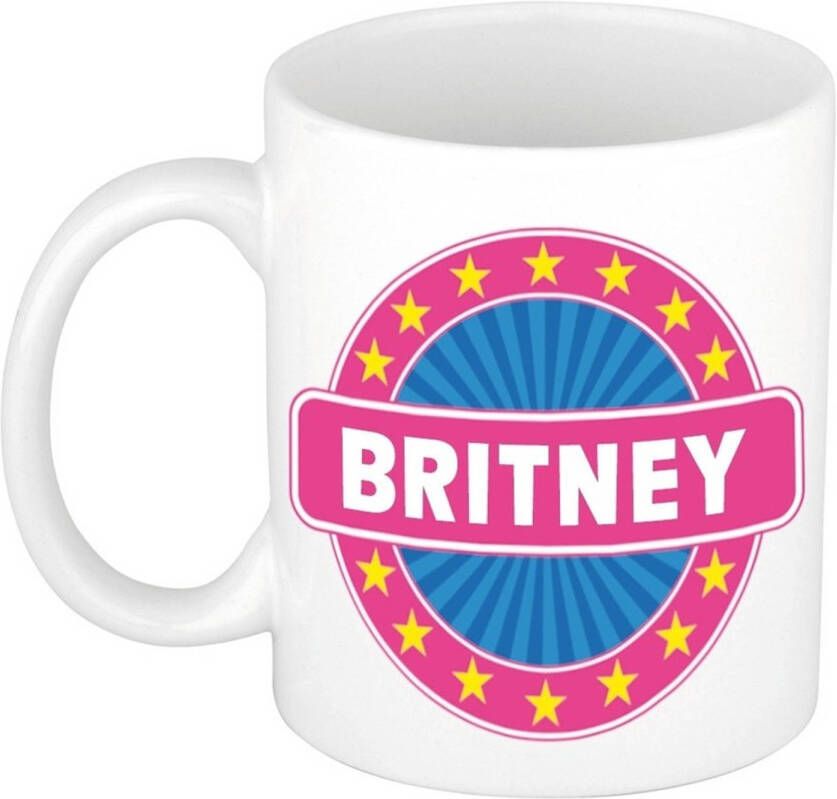 Merkloos Britney Naam Koffie Mok/Beker 300 Ml Namen Mokken