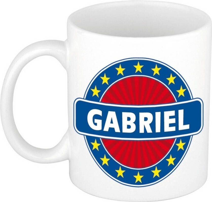 Merkloos Gabriel Naam Koffie Mok/Beker 300 Ml Namen Mokken