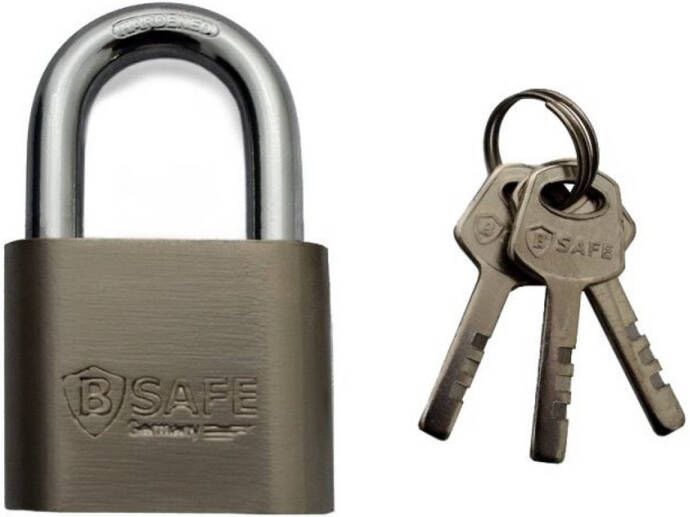 Merkloos Hangslot Van Edelstaal 50 Mm Met Korte Beugel Hangsloten