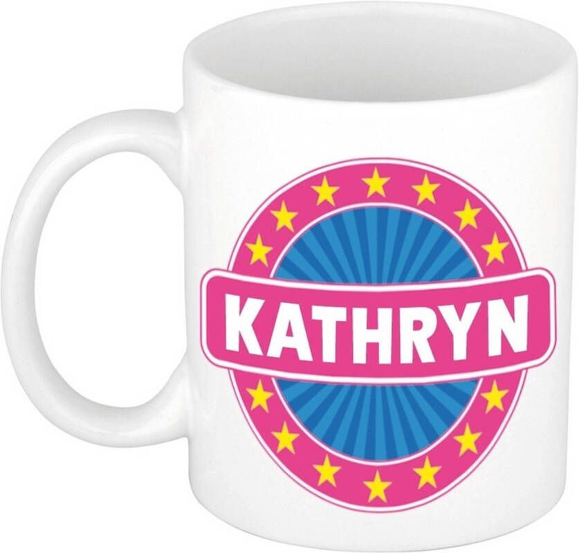 Merkloos Kathryn Naam Koffie Mok/Beker 300 Ml Namen Mokken