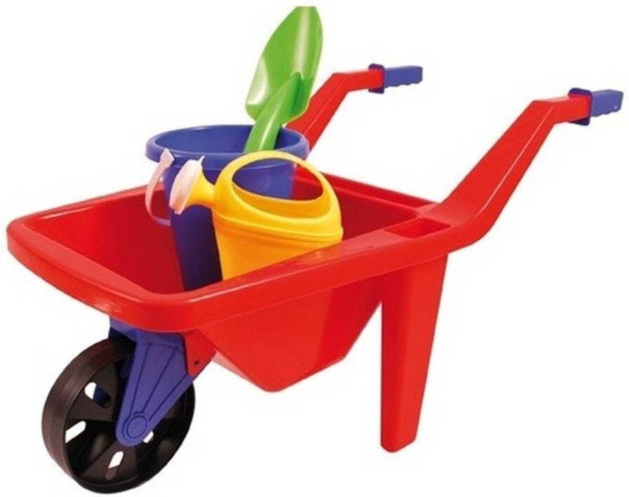 Merkloos Kruiwagen Rood Buitenspeelgoed Setje Voor Kinderen 65 Cm Speelgoedkruiwagen