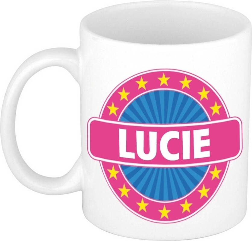 Merkloos Lucie Naam Koffie Mok/Beker 300 Ml Namen Mokken