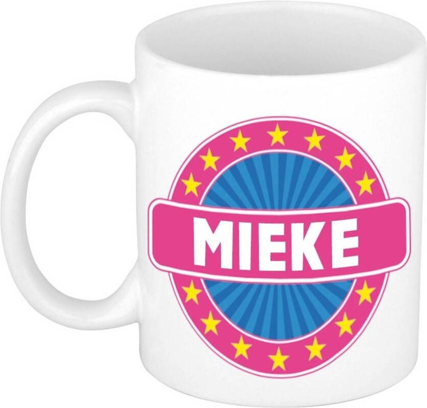 Merkloos Mieke Naam Koffie Mok/Beker 300 Ml Namen Mokken