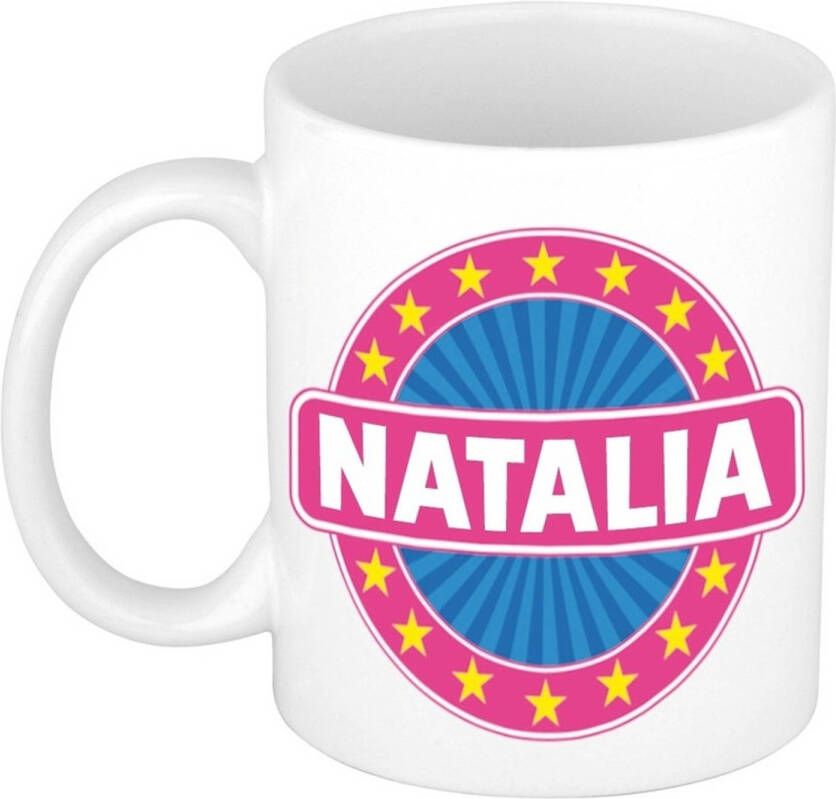 Merkloos Natalia Naam Koffie Mok/Beker 300 Ml Namen Mokken
