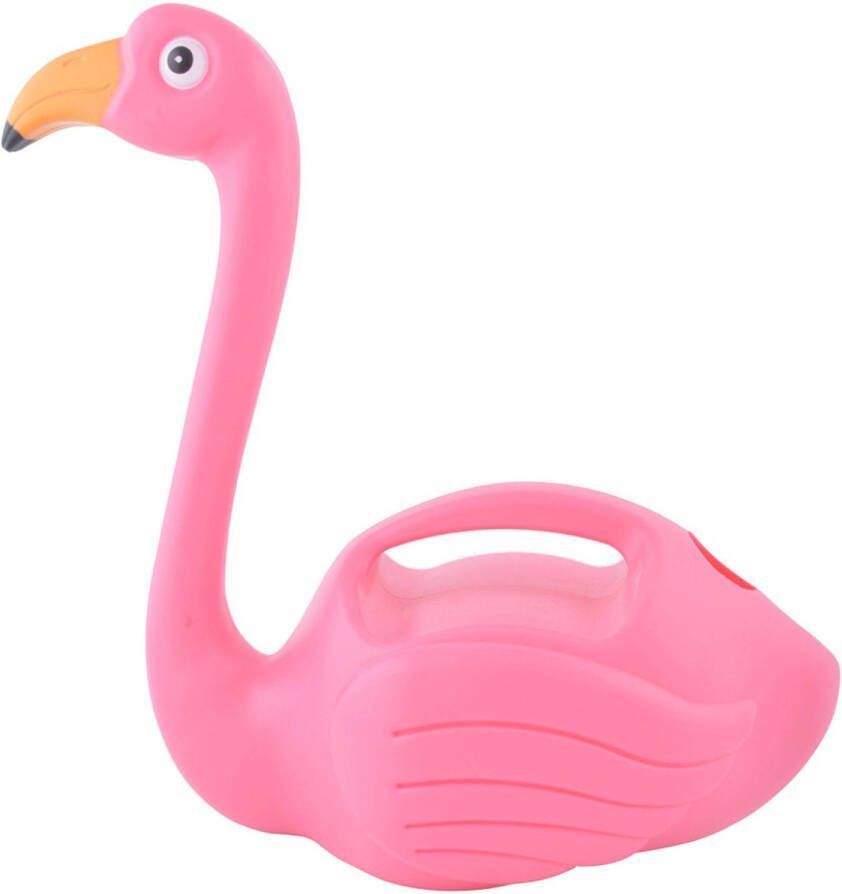 Merkloos Plastic Dieren Gieter Roze Flamingo 1, 5 Liter Gieters