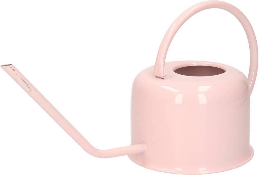 Merkloos Retro Metalen/Rvs Gieter Roze Voor Binnen 1100 Ml Gieters