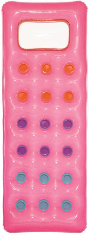 Merkloos Roze Luchtbed Met Doorschijnend Hoofdkussen 188 Cm Volwassenen Luchtbed(Zwembad )