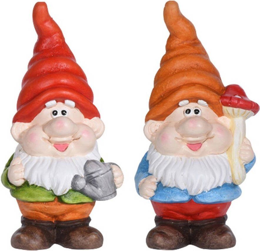 Merkloos Set Van 2 Tuinkabouters Dick En Don 23 Cm Tuinbeelden