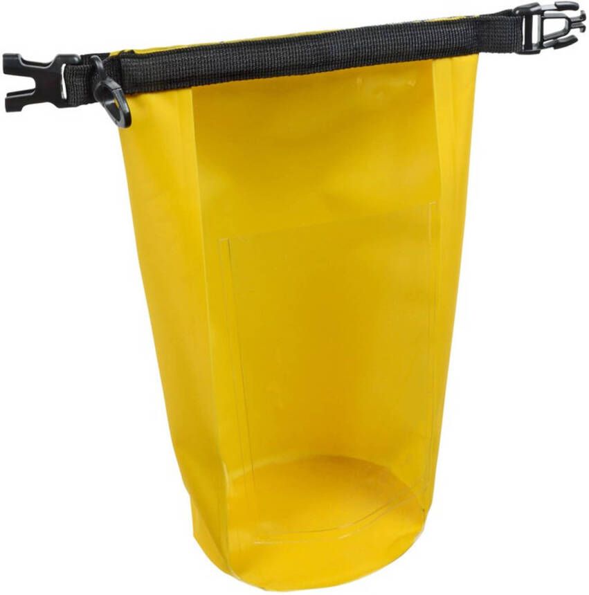 Merkloos Waterdichte Tas Geel 2 Liter Strandtassen