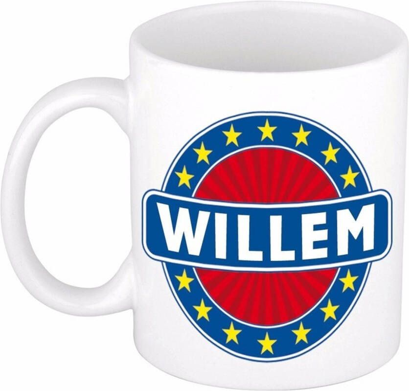 Merkloos Willem Naam Koffie Mok/Beker 300 Ml Namen Mokken