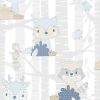 Noordwand Behang Mondo Baby Forest Animals Wit En Blauw online kopen