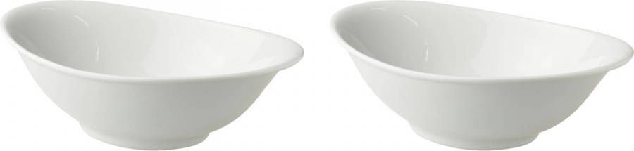 Palmer Schaal White Delight 25 X 16 Cm 70 Cl Wit Porselein 2 Stuk(s )