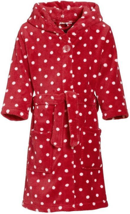 Playshoes  Fleece badjas stippen rood Rood Gr.Babymode (6 24 maanden)