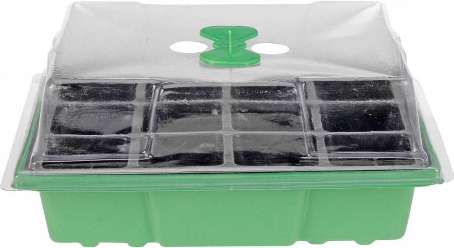 Pro Garden Kweekset 12 vaks Zwart/groen 3 delig