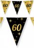 Shoppartners Leeftijd Verjaardag Feest Vlaggetjes 60 Jaar Geworden Zwart/goud 10 Meter Vlaggenlijnen online kopen