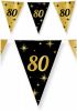 Shoppartners Leeftijd Verjaardag Feest Vlaggetjes 80 Jaar Geworden Zwart/goud 10 Meter Vlaggenlijnen online kopen