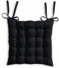 Stoelkussen zwart 40x40 cm 100% coton tissé teint Réglisse online kopen