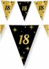 Shoppartners Leeftijd Verjaardag Feest Vlaggetjes 18 Jaar Geworden Zwart/goud 10 Meter Vlaggenlijnen online kopen