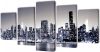 VidaXL Canvas Muurdruk Set Monochroom New York Skyline 200 X 100 Cm online kopen