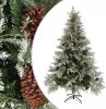 VidaXL Kerstboom Met Dennenappels 150 Cm Pvc En Pe Groen En Wit online kopen