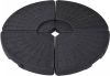 VidaXL Parasolvoeten Waaiervormig 4 St Zwart online kopen