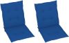 VidaXL Tuinstoelkussens 2 St 100x50x3 Cm Koningsblauw online kopen