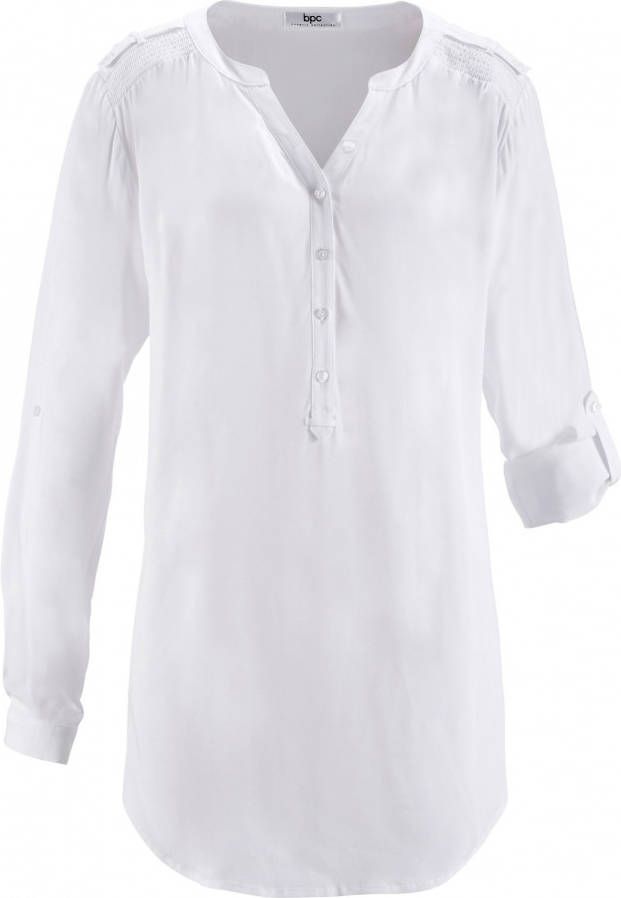 bonprix Viscose tuniek met V hals, lange mouw