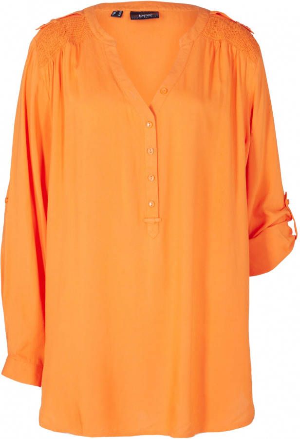 bonprix Viscose tuniek met V hals, lange mouw