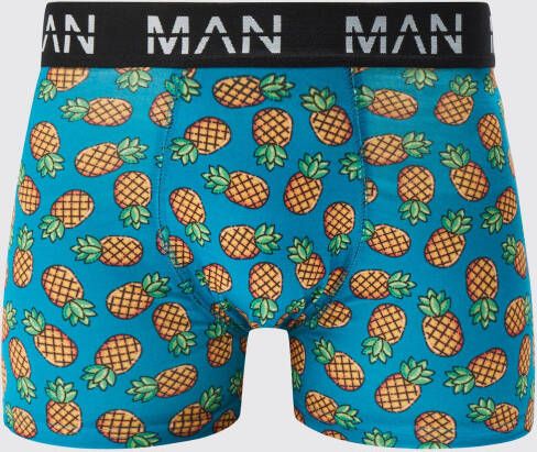 boohoo Ananas Print Boxers, Teal