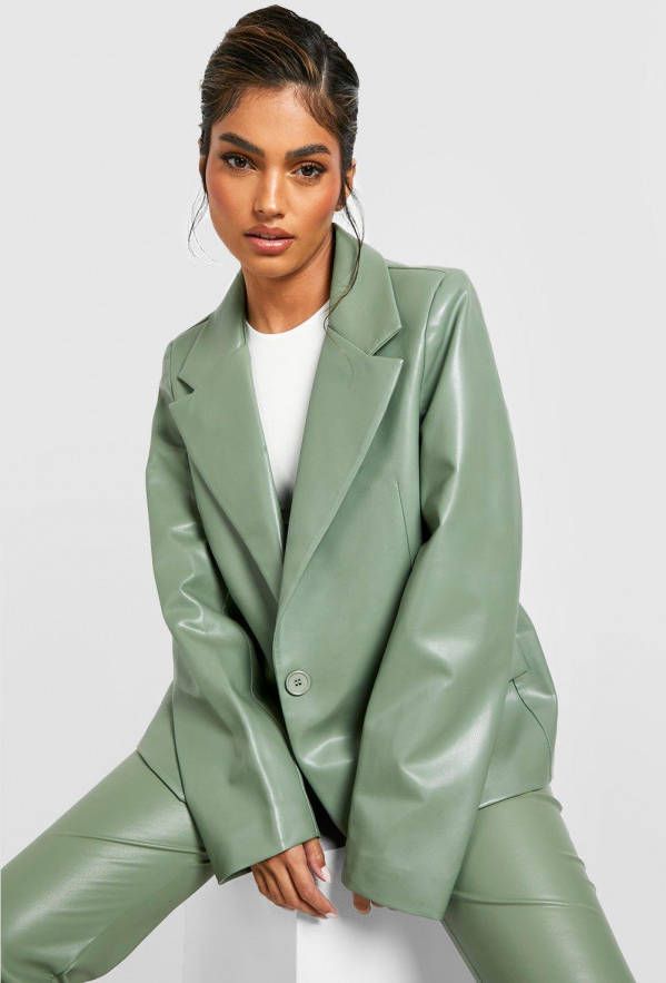 boohoo Nepleren Mix & Match Boyfriend Blazer, Teal