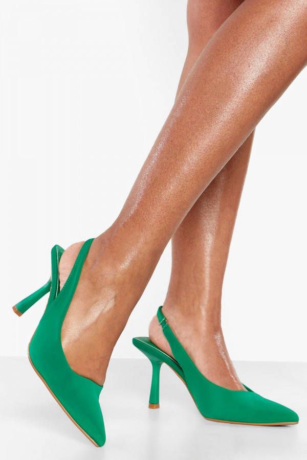 boohoo Pumps Met Hielbandje, Green